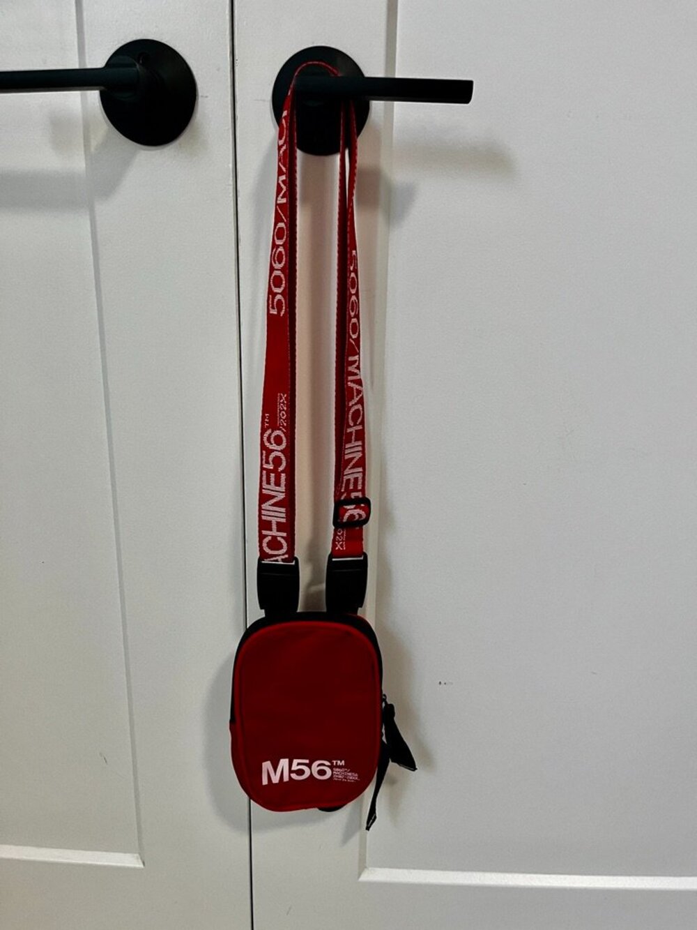Machine56 Red Carrier Crossbody Bag